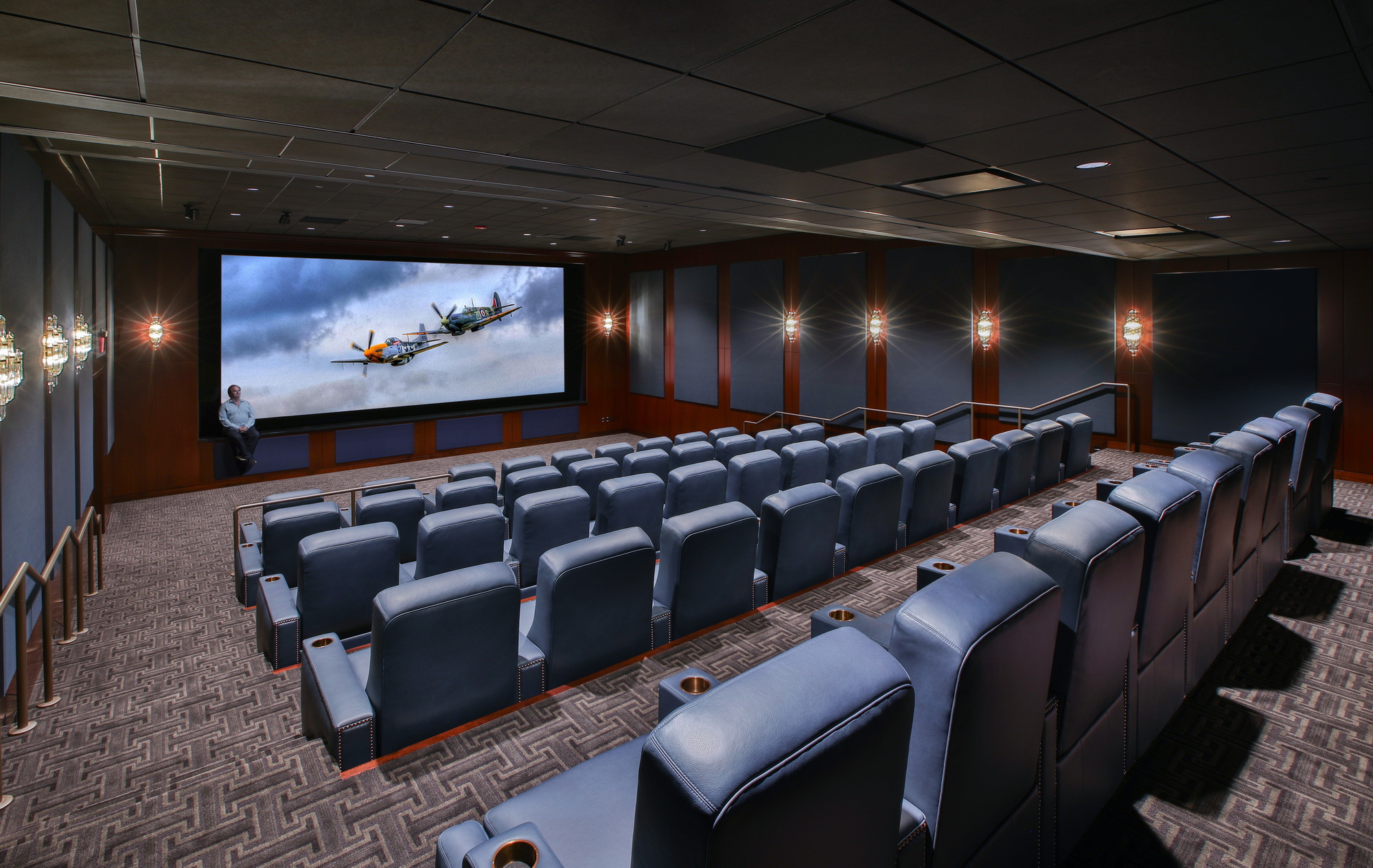 Home Theater Design, LED Lighting, Future Home, Golden